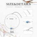 wholesale 925 Sterling Silver Blue Heart Crystal Ankle Anklet with Chain and Clasp - Adjustable Size for Women Girls-0-5