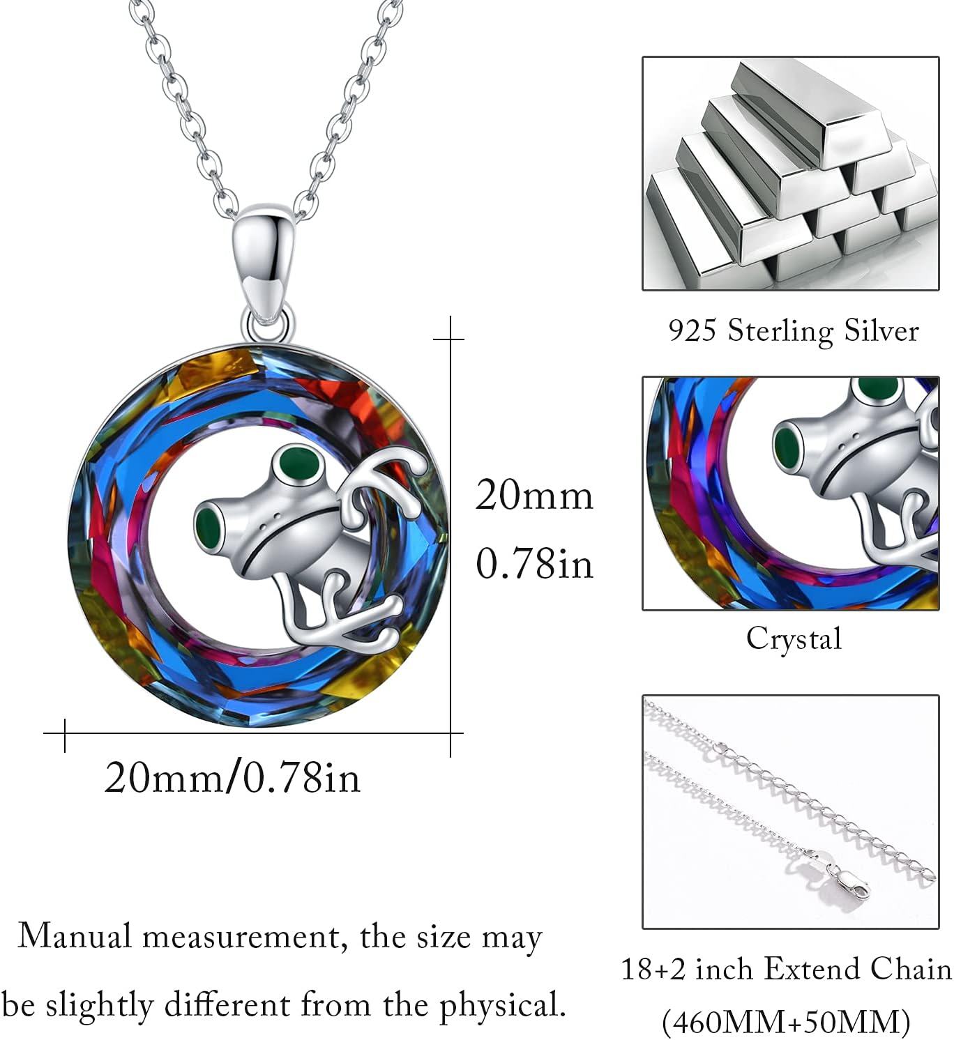 Sterling Silver Crystal Tiger Pendant Necklace for Women -0-3