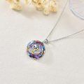 wholesale 925 Sterling Silver Monkey Pendant Necklace Wholesale With Rainbow Crystal-0-2