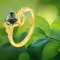wholesale 925 Sterling Silver Green Moss Agate Vine Design Adjustable Rings Wholesale for Women-0-4