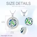 TOUPOP Sterling Silver Crystal Zodiac Necklace Constellation Pendant Gift-0-5