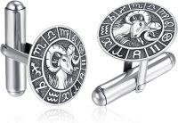 wholesale 925 Sterling Silver Aries Zodiac Sign Cufflinks for Men (Pair)-Aries