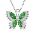 wholesale 925 Sterling Silver Birthstone Butterfly Necklace for Women-0-0