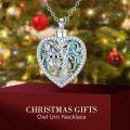 wholesale TOUPOP Mothers Day Gifts For Mom Cremation Jewelry Sterling Silver Tree Of Life Owl Urn Pendant Necklace For Ashes Keepsake Human Memorial Pendant Jewelry For Women -0-4