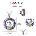 wholesale 925 Sterling Silver Monkey Pendant Necklace Wholesale With Rainbow Crystal-0-3