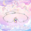 wholesale 925 Sterling Silver Unicorn Charm Bracelet for Girls Gifts Jewelry Accessories-0-1