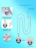 TOUPOP S925 Sterling Silver Black Freshwater Pearl Graduation Owl Pendant Necklace-0-4
