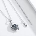wholesale 925 Sterling Silver Butterfly & Flower Design Pirate Skull Pendant Gothic Necklace for Women and Men-0-1