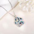 wholesale 925 Sterling Silver Blue Abalone Shell Mermaid Pendant Necklace for Women Gifts-0-2