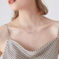 wholesale 925 Sterling Silver Infinity Elephant Necklace Rose Gold Plated Cubic Zirconia Heart Pendant-0-2