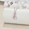 wholesale 925 Sterling Silver Infinity Love Hand Pendant Necklace with Cubic Zirconia Gifts for Women-0-2