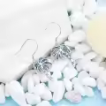 wholesale 925 Sterling Silver Palm Tree Turquoise Stone Hook Earring WholesaleBeach Jewelry-0-1