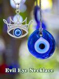 wholesale 925 Sterling Silver Crown Evil Eye Hamsa Hand Pendant Necklace for Women-0-5