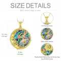 TOUPOP Sterling Silver Moon Star Necklace Sagittarius Zodiac Sign Pendant-0-1