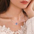 wholesale 925 Sterling Silver Heart Shaped Amethyst Pendant Necklace-0-3