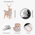 wholesale Rose Gold 925 Sterling Silver CZ Cat Breed Pendant Necklace for Pet Lovers-0-3