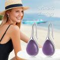wholesale 925 Sterling Silver Turquoise Teardrop Threader Earrings for Women - Long Dangle Pierced Jewelry-0-29