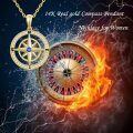 wholesale 14k Gold Compass Necklace With Blue Sapphire And Lab Diamond Accents-0-4