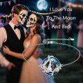 wholesale TOUPOP Nightmare Bracelet Sterling Silver Crystal Jack And Sally Bracelets Skull Jewelry -0-1