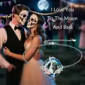 TOUPOP Sterling Silver Crystal Nightmare Bracelet Jack Sally Skull Jewelry-0-1