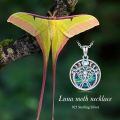 wholesale 925 Sterling Silver Butterfly Pendant Necklace With Abalone Shell Moonstone Detail-0-5
