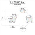 wholesale 925 Sterling Silver Opal Studs - Goat Shape  for Women Girls Mother's Day Present-0-4