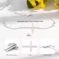 wholesale 925 Sterling Silver Cross Opal Infinity Chain Bracelet Wholesale for Women (Adjustable)-0-2