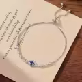 TOUPOP Sterling Silver Alexandrite June Birthstone Infinity Love Bracelet-0-3
