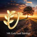 wholesale Gold Leaf Design Non-Piercing Ear Wrap Ring for Women-0-5