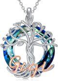 wholesale TOUPOP Tree Of Life Necklace For Women 925 Sterling Silver Family Tree Pendant Necklace With Crystal Jewelry For Mom Grandma Christmas Birthday Gifts -0-0
