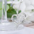 TOUPOP Sterling Silver Infinity Heart Necklace with Stones-0-3