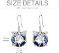 wholesale TOUPOP Dragonfly Gifts For Women Sterling Silver Dragonfly Earrings With Circle Crystal Dragonfly Dangle Drop Earrings Jewelry Gifts For Women Mom Birthday Christmas -0-4