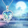 wholesale 925 Sterling Silver Mermaid Scales Heart-Shaped Pendant Necklace for Women - Valentine's Day Gifts-0-5