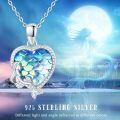wholesale 925 Sterling Silver Mermaid Scales Heart-Shaped Pendant Necklace for Women - Valentine's Day Gifts-0-5