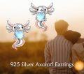 wholesale 925 Sterling Silver Axolotl Heart Stud Earrings for Women Girls Gift Animal Jewelry Accessories 4g-0-5
