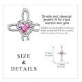 wholesale 925 Sterling Silver White Gold Plated Celtic Cross Heart Citrine Pendant Necklace-0-40