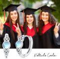wholesale 925 Sterling Silver Moonstone Celtic Hoop Earrings Hypoallergenic Gift-0-1