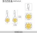 wholesale 925 Sterling Silver Sunflower Teardrop Dangle Earrings for Women Mother's Day Gift-0-2