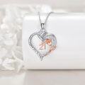 wholesale 925 Sterling Silver 21st Birthday Necklace Heart Rose Flower Pendant for Women Mothers Day Christmas Gifts-0-2