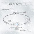 wholesale 925 Sterling Silver Infinity & Celtic Knot Moonstone Cross Charm Bracelet  for Women-0-3