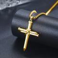 wholesale 925 Sterling Silver Nail Cross Pendant Necklace s for Men Women-0-1