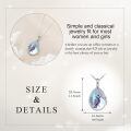 wholesale 925 Sterling Silver Owl Pendant with Blue Opal Stone Necklace for Women-0-3