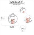 wholesale 925 Sterling Silver Squirrel Pendant Necklace Nature Animal Charm Gift for Women Girls-0-4