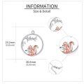 wholesale 925 Sterling Silver Squirrel Pendant Necklace Nature Animal Charm Gift for Women Girls-0-4