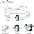 wholesale 925 Sterling Silver Penguin Heart Bracelet for Women Daughter Her Adjustable s-0-2