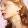 wholesale 925 Sterling Silver Strawberry Drop Earring for Women Gift-0-4
