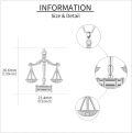 wholesale 925 Sterling Silver Scale Gavel Necklace - Lawyer Jewelry Gift for Men & Women-0-3