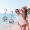 wholesale Sterling Silver Moonstone Leverback Teardrop Dangle Earrings for Women-0-41