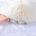 wholesale S925 Sterling Silver Elephant Hoop Earrings Hypoallergenic Animal Jewelry Christmas Birthday Gifts for Women Mom Girlfriend-0-4