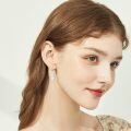 wholesale 14k Yellow Gold Three Graduated Natural Freshwater Pearl Drop Earrings-0-1
